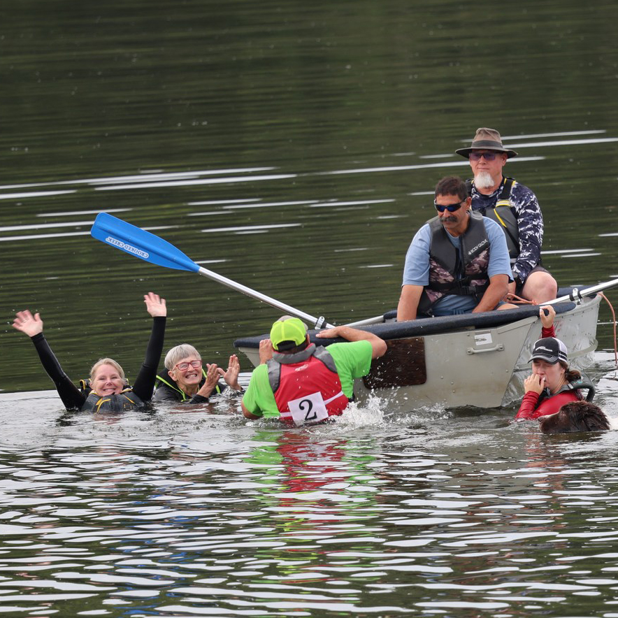 NCA Newfoundland Dog rescuing multiple swimmers
